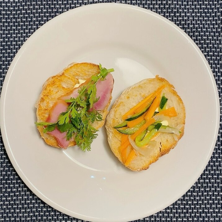 バインミー風サンドイッチ(レシピあり具材の応用)